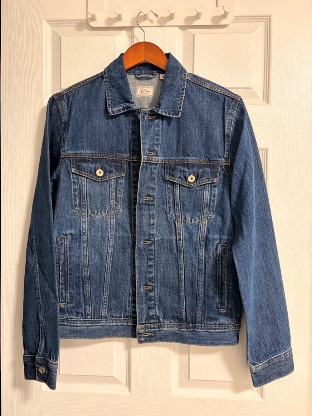 J. Crew Men Small lightweight 100% Cotton Denim Jacket #jcrew #denim